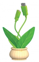 green technology USB plant